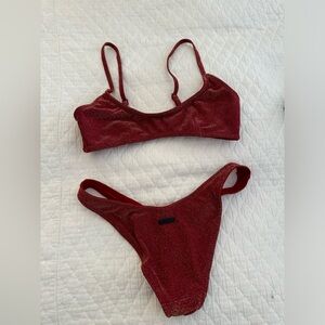 Triangle Maci bikini in Ruby Sparkle